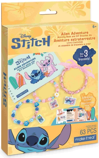 Quaderno di attività e kit per creare braccialetti Disney Stitch