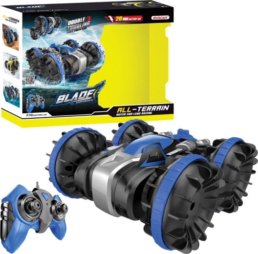 Auto RC anfibio 1:18 – blu