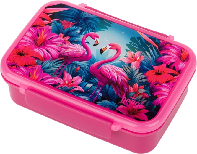 Baagl lunch box con scomparti Flamingo