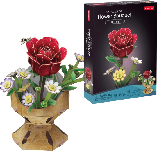 CubicFun puzzle 3D bouquet di rose da 120 pezzi