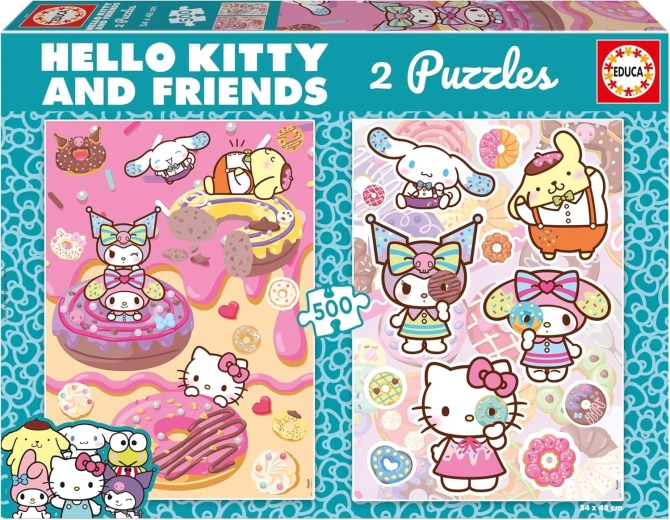 Puzzle EDUCA Hello Kitty e amici – Donuts, 2×500 pezzi