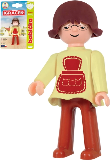 Igráček nonna (Famiglia) personaggio snodabile su cartoncino - 1 pezzo