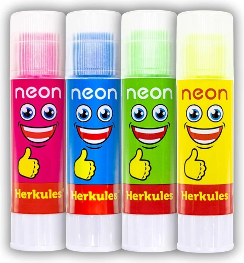 Colla in stick Herkules Neon 15 g con glitter