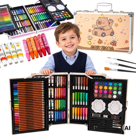 Set da disegno Woopie in valigetta con motivo capibara