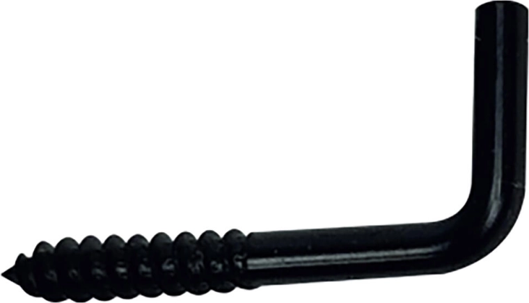 Gancio con vite 17 × 40 mm, nero, 10 pz