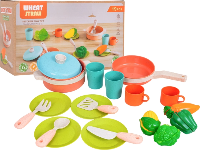 Set ecologico di stoviglie per bambini con accessori