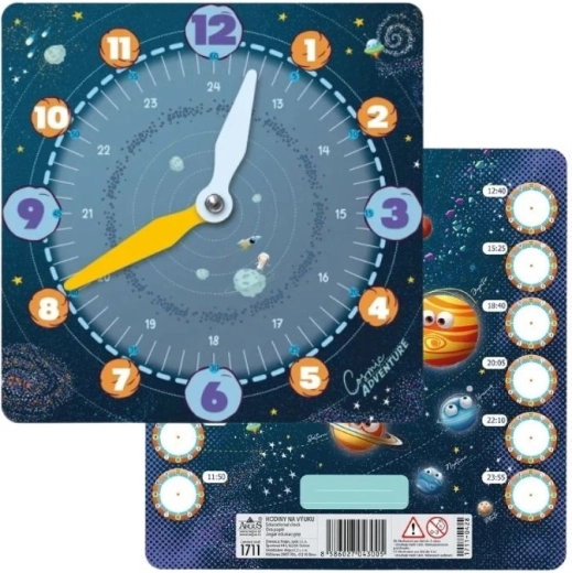 Orologio didattico in carta Cosmic Adventure