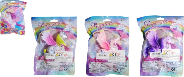 Unicorno in plastica con pettinino - 1 pezzo
