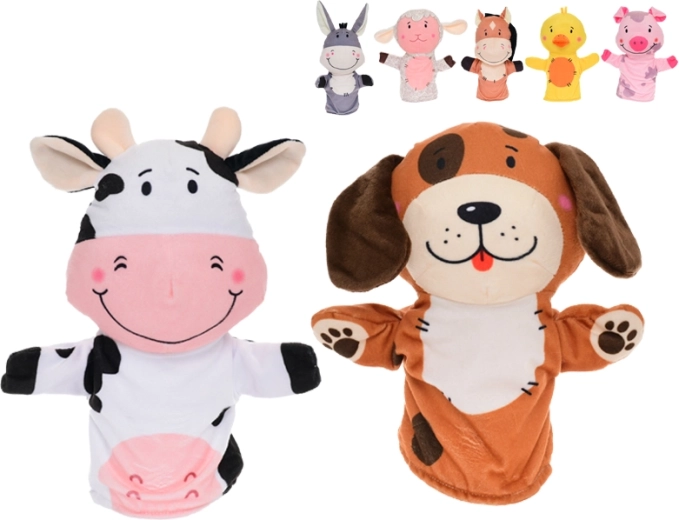 Burattino di peluche animaletto 27 cm per neonati