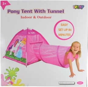 Tenda con tunnel con motivo pony e principessa