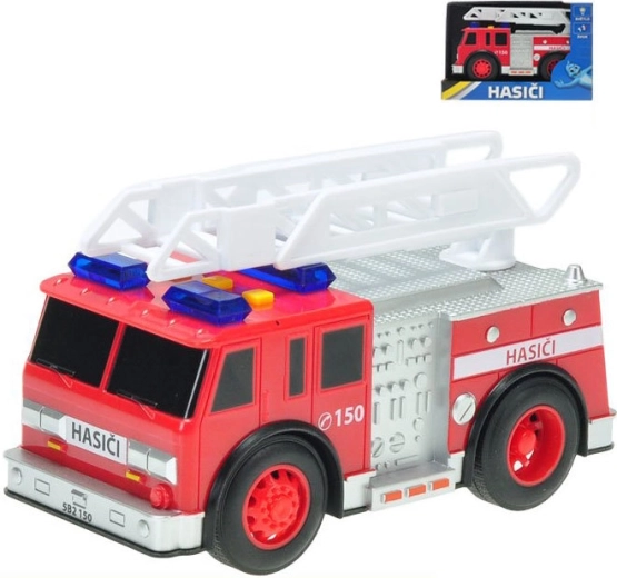 Camion dei pompieri con luce e suono 18 cm - 1 pezzo