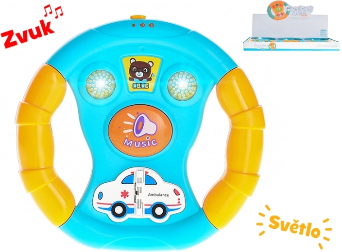 Volante interattivo per bambini con luci e suoni 13,5 cm