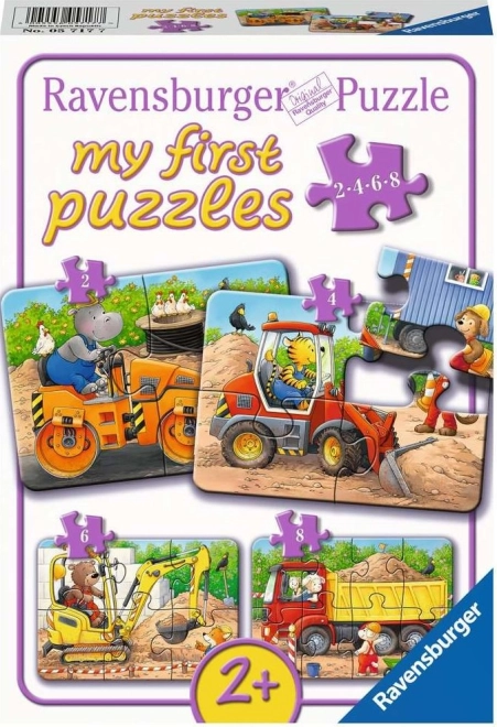 Il mio primo puzzle Animali del cantiere 4 in 1