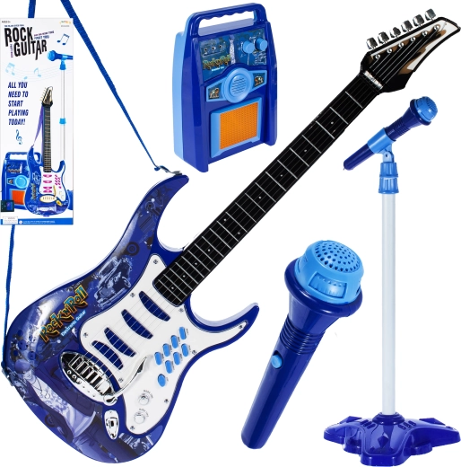 Chitarra elettrica con amplificatore ad alte prestazioni – blu