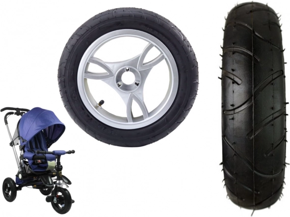 Ruota anteriore in plastica con pneumatico in gomma gonfiabile per PRO700