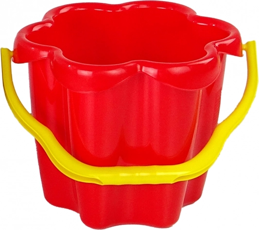 Secchiello di plastica Fiore per la sabbia – Rosso