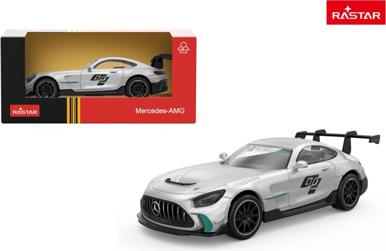 Modello di auto in metallo Rastar Mercedes-AMG GT2 1:43 argento