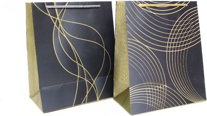 Borsa regalo decorativa Avantgarde con effetto dorato (T-8)