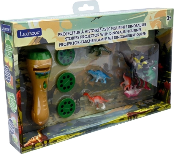 Torcia Lexibook con proiettore di storie e figurine di dinosauri