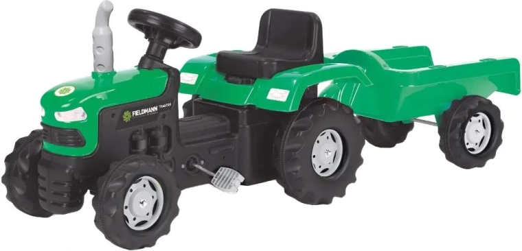 Trattore a pedali con rimorchio sganciabile Buddy Toys