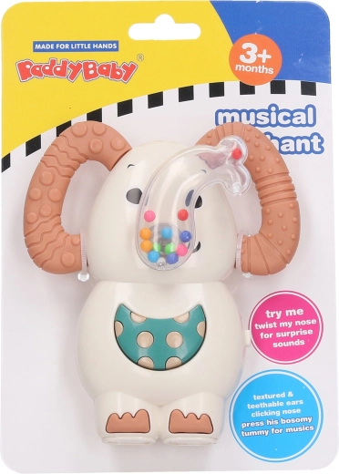 Sonaglio elefante con luci e suoni 12 cm