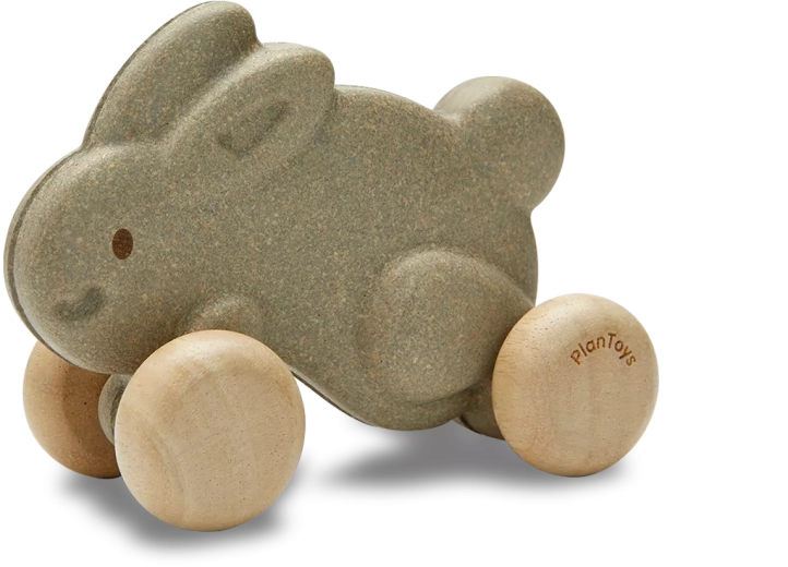 PlanToys coniglietto da trainare grigio