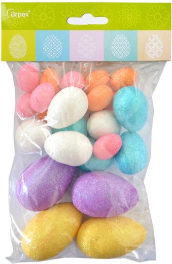 Uova decorative in broccato – set da 24 pezzi, mix di dimensioni