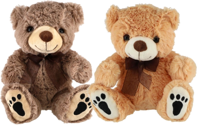 Orsetto di peluche seduto 25 cm, 2 colori - 1 pezzo