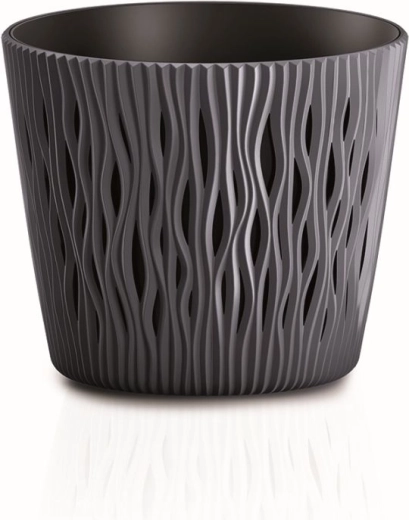 Vaso Sandy Round con inserto antracite