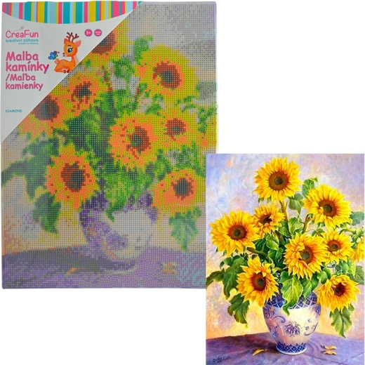 Pittura diamantata Girasole 30 × 40 cm