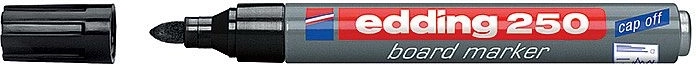 Marcatore per lavagne bianche Edding 250, nero