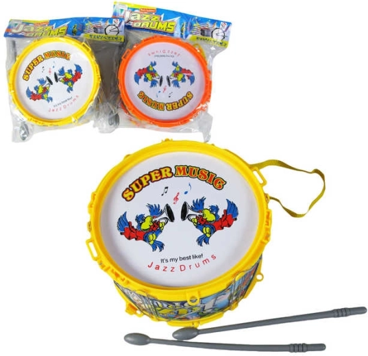 Tamburo per bambini con bacchette - 1 pezzo