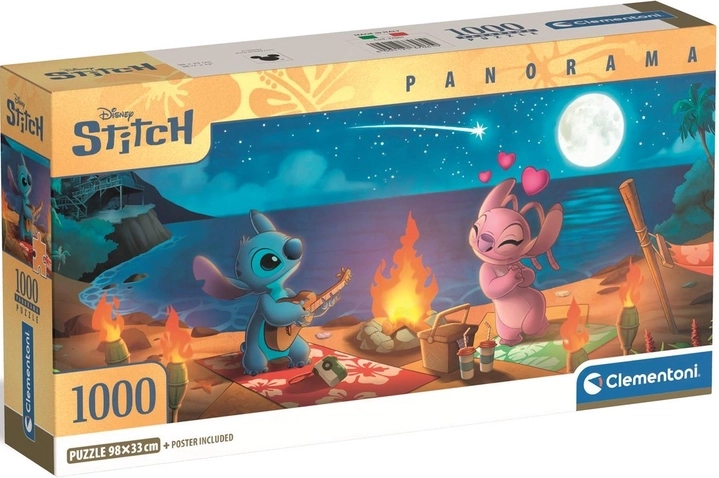 Puzzle panoramici Lilo & Stitch – falò notturno 1000 pezzi