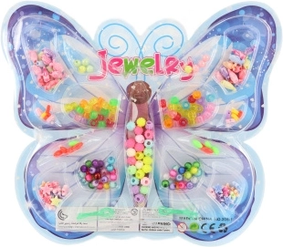 Set di perline di plastica colorate per infilare