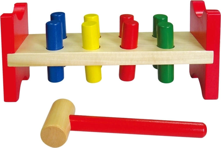 Babu martello di legno con pioli