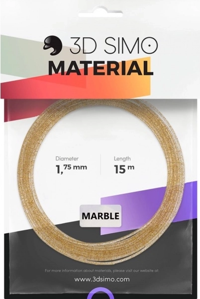 Filamento marble pro per penne 3D e stampa 3D – oro, 1,75 mm, 15 m
