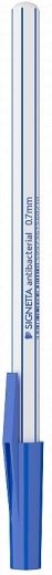 Penna a sfera ICO Signetta antibatterica, blu