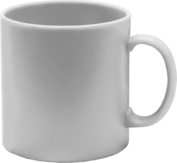 Grande tazza in plastica liscia 350 ml – mix di colori