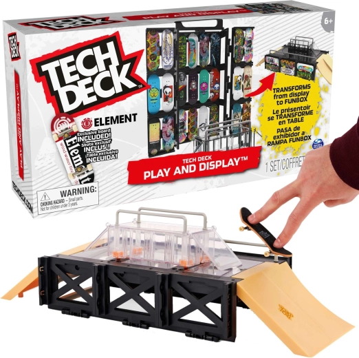 Tech Deck Play and Display – skatepark fingerboard portatile con supporto ELEMENT