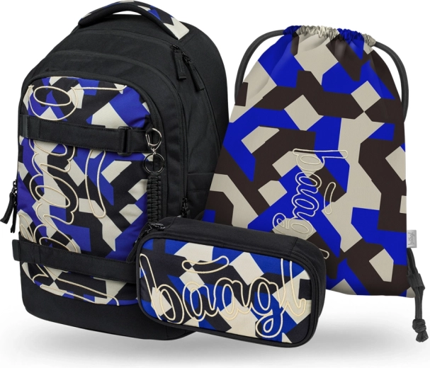 Set scolastico BAAGL Skate Max Variety – zaino, astuccio e sacca GRS