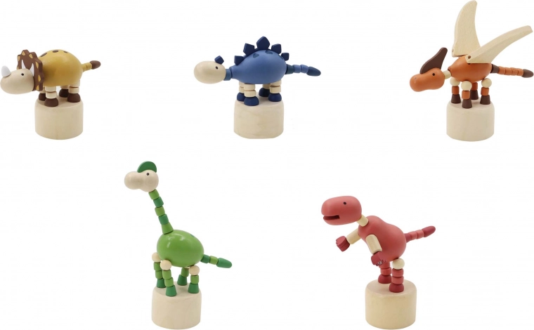 Dinosauro in legno schiacciabile