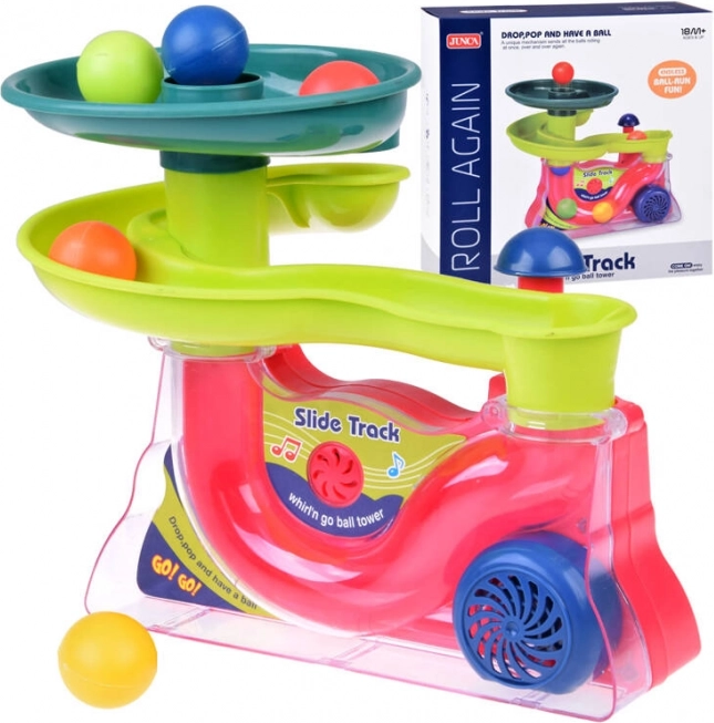 Scivolo a sfere colorato con musica per bambini