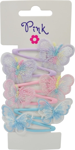Mollette per capelli con farfalla (6 pz)