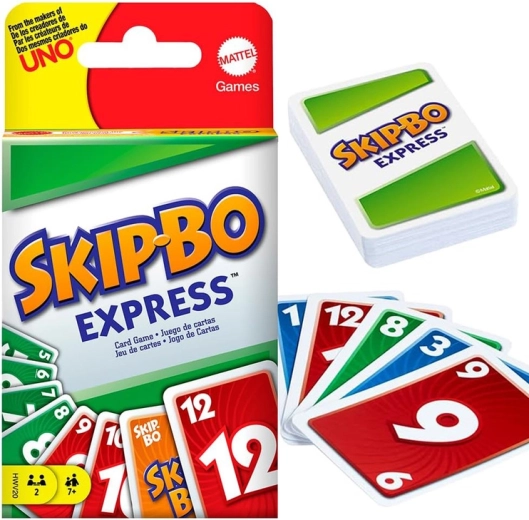 Mattel Skip-Bo Express – gioco di carte strategico e veloce