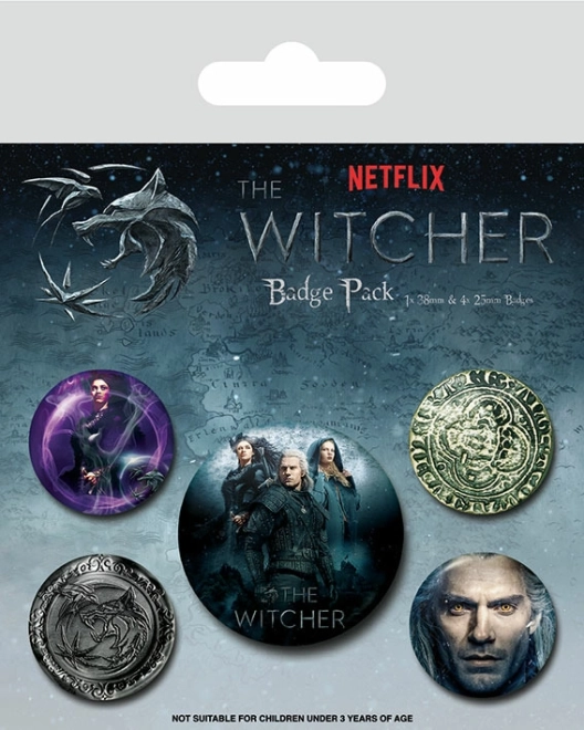 Set di badge Witcher