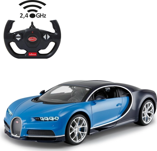 Auto RC Bugatti Chiron 1:14 2,4 GHz blu - 1 pezzo