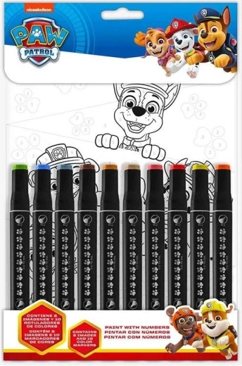 Disegno con i numeri Paw Patrol