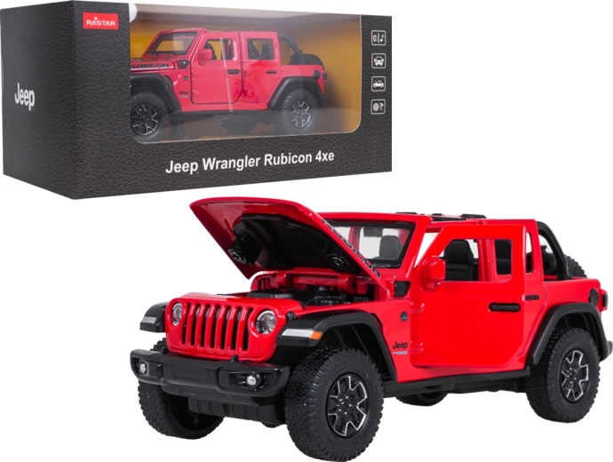 Modello in metallo Jeep Wrangler Rubicon 1:32 rosso RASTAR