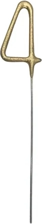 Prskavka da torta “fuoco freddo” numero 4 dorata 15 cm - 1 pezzo
