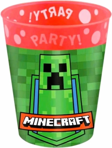 Bicchiere di plastica Minecraft - 1 pezzo
